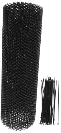HOOTNEE Sicherheitsnetz für Treppe und Balkon aus Schwarzem Hdpe Engmaschig und Zuschneidbar zur Erhöhung für Haustiere und Fenster