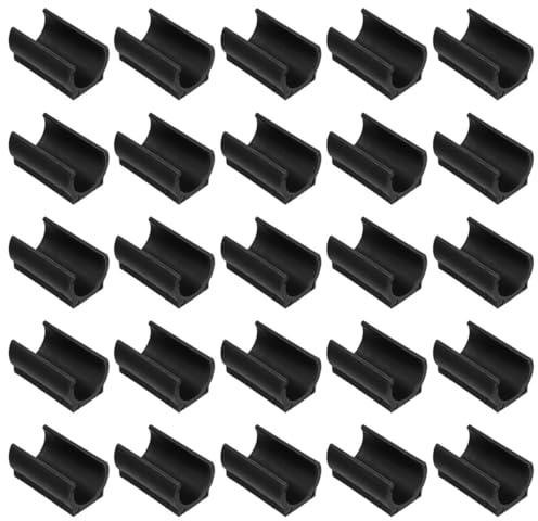 MAGICLULU Chair Leg Mat Plastic 25 Pcs U-Shaped Non-Slip Covers 19Mm Tube Clamp for Desk Chairs and Outdoor Furniture