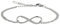 JewelryWe Unendlichkeitszeichen Armband Damen Edelstahl: Klassisch Infinity Unendlichkeit Lieben Zeichen Zirkonia Armkette Verstellbar Charm Armkettchen Armreif Geschenk für Frauen Mädchen Silber