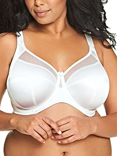 Goddess Women's Keira Underwire Banded Bra Full Coverage, White, 44F