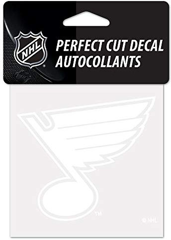 NHL St. Louis Blues 4x4 Aufkleber, Weiß, Einheitsgröße, Teamfarbe