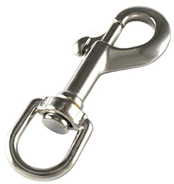Karabinerhaken mit Wirbel 90mm Edelstahl / A4 Wirbelkarabiner