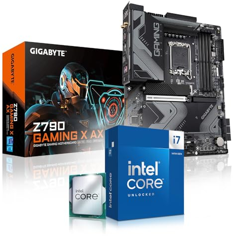Aufrüst Kit Intel Core i7 14700K, GIGABYTE Z790 Gaming X AX, be Quiet! Dark Rock 4 Kühler, ohne Arbeitsspeicher, komplett fertig montiert und getestet