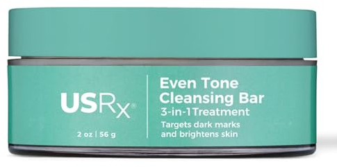 Urban Skin Rx® Even Tone Cleansing Bar | 3-in-1 Daily Cleanser, Exfoliator, and Brightening Mask Helps Diminish Dark Spots, Formulated with Kojic Acid, Azelaic Acid, and Niacinamide | 2.0 Oz