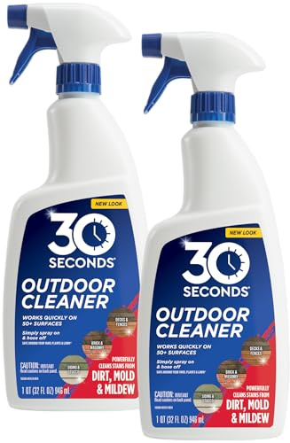 30 SECONDS Outdoor Mold & Mildew Stain Remover Spray, 32 oz 2 Pack