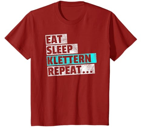 Eat Sleep Climb Kletterer Shirt I Geschenk Boulderer Tee T-Shirt