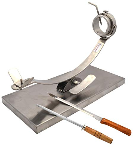 FERRETERIA LEPANTO JAMONERO BALANCIN O SOPORTE JAMONERO INOXIDABLE GIRATORIO PROFESIONAL BASCUALNTE 17927 CUCHILLO Y CHAIRA