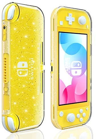 Switch lite Protective Case, Switch lite Clear Glitter Case, Shiny Sparkly Switch Lite TPU Cover - 1 Pack