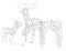 vidaXL Cordon Lumineux de Noël 3 pcs Rennes Décoration de Noël Lumière Décoration de Jardin Balcon Extérieur Maison Intérieur 229 LED