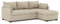 BUDWING Orlando, Sofá Cama Esquinero Beige Arena - 4 plazas - Chaise Longue Reversible, Arcón de Almacenaje, Dos Cojines Sueltos - Estilo Contemporáneo - 221cm (Ancho) x 160.5cm (Fondo) x 88cm (Alto)