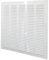 Griglia di ventilazione in metallo da 50 x 50 cm, con zanzariera (50 x 50 cm, colore bianco)