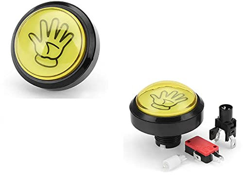 LED-Hand-Taste, 60 mm, 6 cm, für DIY-Ersatz für Arcade Spielekonsole