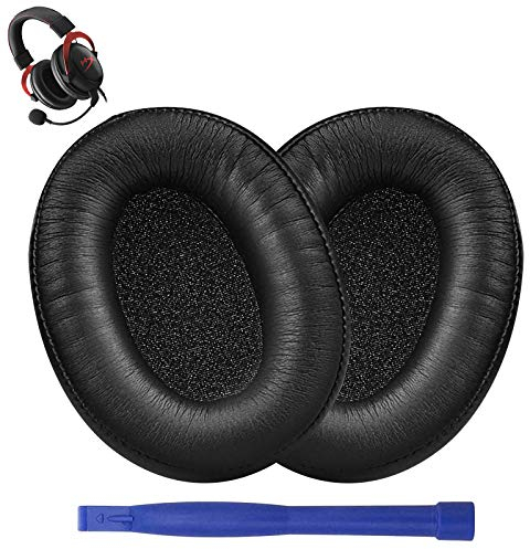 ALDOKE Hyperx Cloud Alpha Ohrpolster, Ohrenschützer, Ohrpolster, kompatibel mit Kingston Hyperx Cloud Alpha Headset, Protein-Leder-Memory-Schaum-Abdeckungen, Ohrmuscheln, Schwarz