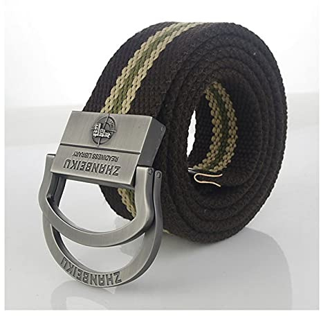 HDDSHJ Gürtel Doppel D-Ringe - 3D-Pistolen-Leinwandgürtel Militärarmee Taktische Gürtel Für Herren-Frauen, Mehrfarbig Haltbarer Und Verstellbarer, Lässiger Hüftgurt, Mit Schnalle Für Jeans Verl