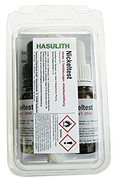 Nickeltest Set, 2 x 20 ml, inklusive Wattestäbchen, einfacher Schnelltest zum Nachweis von Nickel in Metallen, Legierungen, galvanischen Schichten