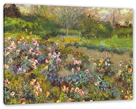 Pixxprint Pierre-Auguste Renoir - Rosenhain, Größe: 60x40cm, Leinwandbild, fertig gespannt, Wandbild, Dekoration, Kunstdruck, kein Poster