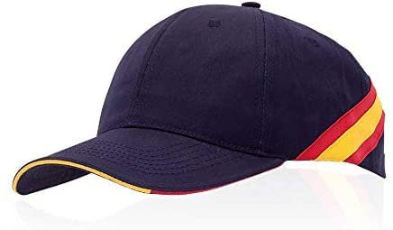 Gorra Bandera de España azúl Marino Regulable para Deportes cómo Golf, Padel, Tenis etc o para Vestir en el día a día, algodón