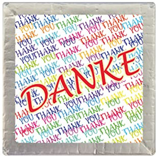 Schokolädchen Danke 5g, 50 Stück in rosé, silber oder gold (Silber)