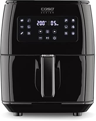 CASO AF 600 XL - große Heißluftfritteuse mit 6L Korbvolumen, 12 Automatik-Programme, Sensor-Touch Bedienung, Timer von 1 - 60 Minuten, herausnehmbarem Frittierkorb (spülmaschinengeeignet)