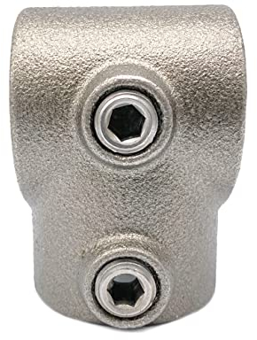 Klemp - Natural T-Verbinder/T-Stück, kurz, Rohrverbinder, kurz, 90-Grad, inkl. Schrauben Typ 2BB - 26,9 mm/ž”