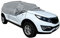 Halbgarage geeignet für X3 E83 2003-2010 - SUV Fahrzeuge Multisaisonal Auto Abdeckung Grau