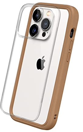 RhinoShield Modulares Case kompatibel mit [iPhone 14 Pro] | Mod NX - Anpassbare & stoßdämpfende Schutzhülle im schlanken Design - 3.5 Meter Fallschutz - Goldbraun