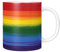 Mug Monster Becher mit bemaltem Effekt, LGBT LGBTQ Geschenk, RegenbogenFlagge – KeramikKaffeetasseTasse, Geschenk für Männer oder Frauen, extra große und riesige Tasse erhältlich, 325 ml weiße