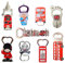 Great Mix of UK British London Icons/Landmarks Fridge Magnet Bottle Openers - Set of 9