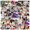 Stray Dogs Aufkleber Anime Bungo Stray Dogs Sticker Set 50 Stücke Niedlich Deko für Auto Laptop Skateboard Fahrrad Moped Motorrad Fahrrad Computer,Geeignet für Erwachsene Kinder