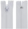 Aerzetix - C63498 - Set di 10 Cerniere Lampo a Spirale N°3 Non separabile 50cm in Nylon - cursore autobloccante in Metallo - Colore Bianco - Abbigliamento Cucito Pantaloni merceria