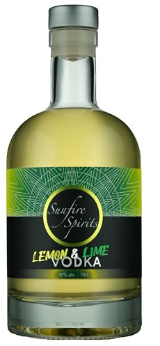 Lemon & Lime Gin 70cl 38% ABV - Refreshing Citrus Gin with Bright Zesty Lemon and Lime Flavour - Smooth Clean Finish - Perfect for Cocktails - Handcrafted in Norfolk, Sunfire Spirits