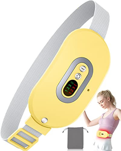 Period Pain Relief Machine-Electric Wearable Menstrual Heating Pad,USB Small First Period Cramp Heat Pad,Wireless Rechargeable Battery Belt Simulator for Back and Stomach Pain as Teen Girl Women Gift