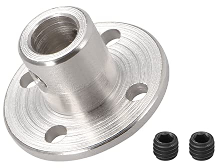 DMiotech 6mm Innen Durchmesser H12xD10 Flansch Kupplung Anschluss Starre Leitfaden Welle Unterstützung Kuppler Welle Kupplung mit Schrauben für DIY RC Modell Motoren Silber
