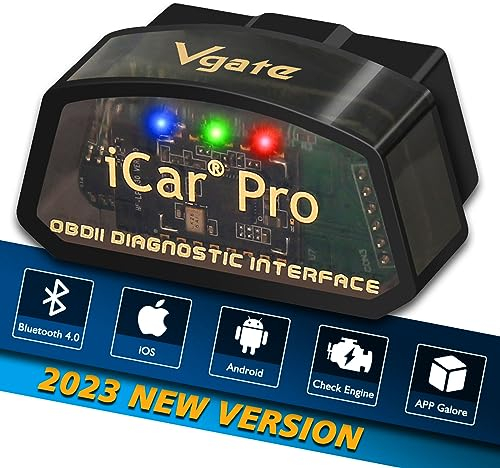 Vgate iCar Pro Bluetooth 4.0 OBD2 Codeleser OBDII Fehlerdiagnosegerät Kompatibel Auto Adapter Motorkontrollleuchte für iOS, iPhone, Android und Windows