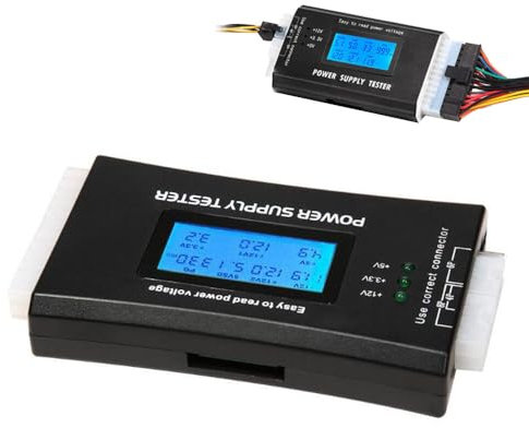 EBKCQ Netzteil Tester für PC, 20/24 4/6/8 Pin Computer PC Netzteil Tester mit LCD Display, ATX, BTX, ITX, TFX-Anschlüsse Netzteiltester, LCD Computer PC Power Supply Tester