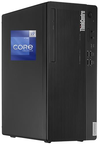 Lenovo ThinkCentre M70T Gen 3 Tower Computer, Intel i9-12900K, 64GB RAM, 2TB NVMe SSD, 3-Monitor Support, HDMI, DisplayPort, USB C, DVDRW, USB Wi-Fi- Bluetooth, Windows 11 Pro, nero