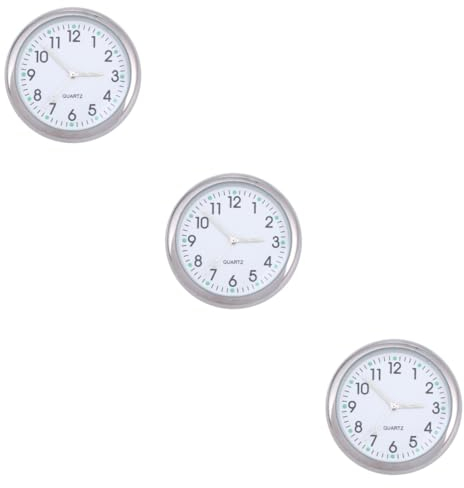 3pcs Clock Dashboard Gauges Pickup Covers Single Coil High Lift Jack Mount Mist Spray Bottle for Hair Car White