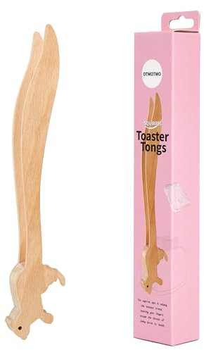 Pince à grille-pain – Pince à toast en bois pour grille-pain, pince à grille-pain en bois – Mini pince multifonction pour apéritifs, ustensiles en bois et gadgets de cuisine mignons