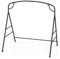 COSTWAY Metal Swing Frame, Heavy Duty A-Frame Swing Stand with Reinforced Bars and Hanging Rings, Outdoor 2 Hanging Ways Swing Seat Frame for Patio Garden Backyard Porch (180 x 133 x 182 cm)