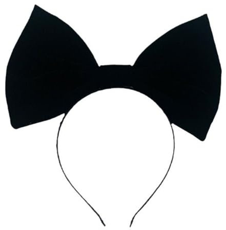 scicent Haarreif Damen Schwarz Haarband mit Große Schleife Samt Stirnband Mode Headband, Pinup, Rockabilly Haarschmuck für Frauen und Mädchen - 3008