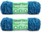 Samt-Delphin-Wolle, 200 g Chenille Wolle, Deckengarn zum Häkeln, Weben, Bastelgarn mit 2 Häkelnadeln und großer Nadel aus Kunststoff