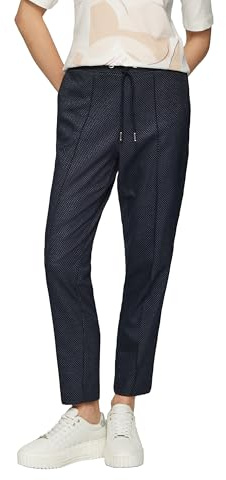 s.Oliver Fein Gepunktete Jogpants mit Tapered Leg