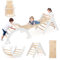 COSTWAY 4 in 1 Set da Arrampicata per Bambini, Giocattoli da Arrampicata a Triangolo con Triangolo Arco e Salita, Ideale per Bambini 1 Anni + (Bianco)