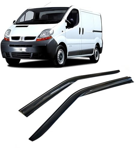Rumplex Windabweiser Luftabweiser Regenabweiser Seitenfensterabweiser Kompatibel mit Renault Trafic 2003-2015 Autofenster Regenschutz Regenabweiser Anklebbare Deflektoren 2 Stück Externe Passform