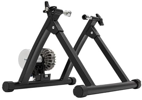 Fahrrad Indoor Rollentrainer, Klappbarer Geräuscharm Radfahren Übung Stationäre Fahrradständer mit Einstellbares Knopf für 26-29-Zoll-Bikes und 700C-Bikes