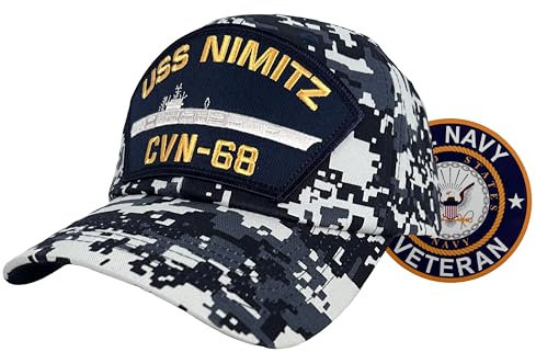 HAWKINS MILITARY MERCHANTS USS Mütze Nimitz CVN 68, Digital Blue, Einheitsgröße