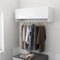 Myheimly Kleiderschrank Kleiderstange Wandgarderobe Schlafzimmer Hängeschrank Wandschrank Garderobenschrank Garderobe 100x32,5x35cm Holzwerkstoff Hochglanz-Weiß