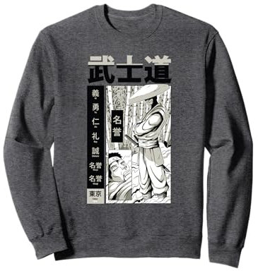 Design stylisé samouraï avec bambou et calligraphie japonaise Sweatshirt