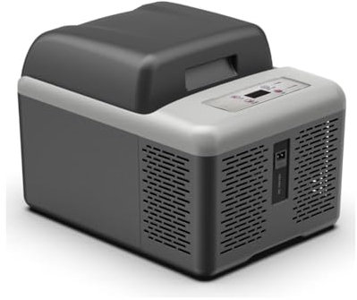 Alpicool C12PT 12L Compressor Car Fridge Freezer, DC 12v Camping Refrigerator, Portable Mini Cool Box for TruckCampervanRVBoat, -20℃ to 20℃(Black)