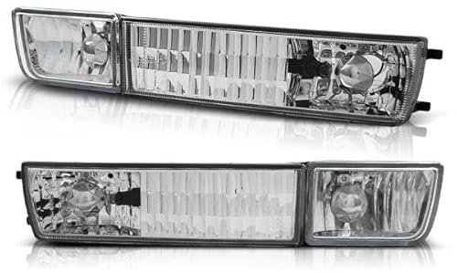 Klarglas Frontblinker/Nebelscheinwerfer kompatibel mit Golf 3 91-97 / Vento 92-98 chrom